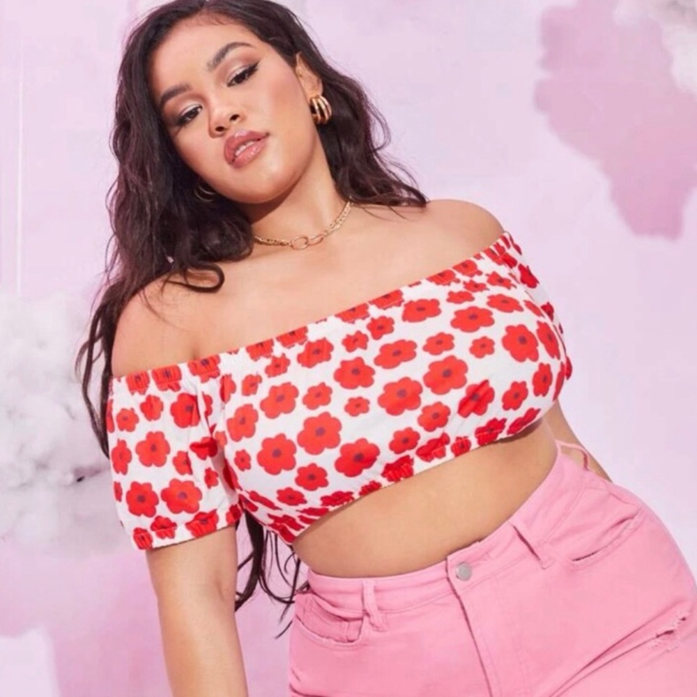 SHEIN New Floral Print Lace Cami Top - Picture 1 of 3